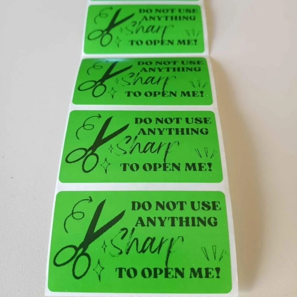 💙100 Warning Label- Shipping Labels Thermal Packaging Stickers 2.25